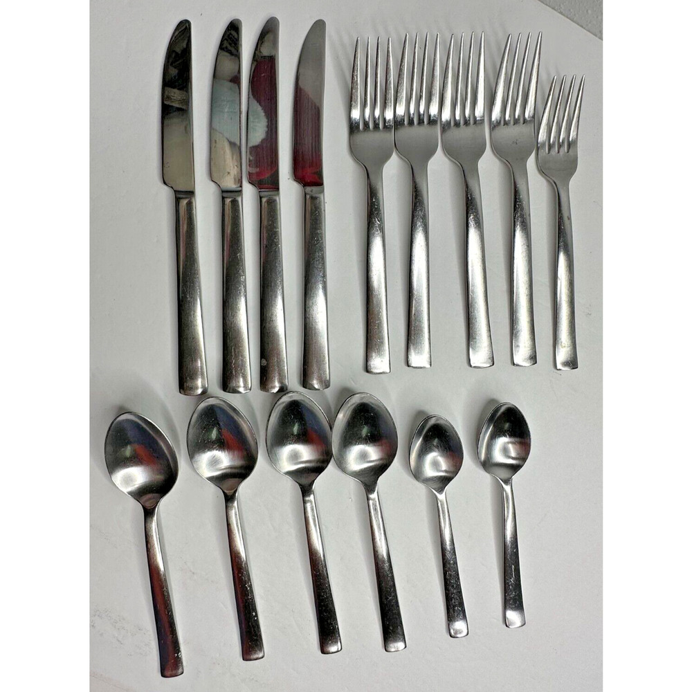 Ginkgo Merit Stainless Flatware Replacement 15 pc Fork Spoon Knife